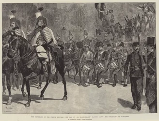 Das Jahrhundert der Französischen Republik, der Wagen der Marseillaise fährt entlang des Boulevard des Capucines